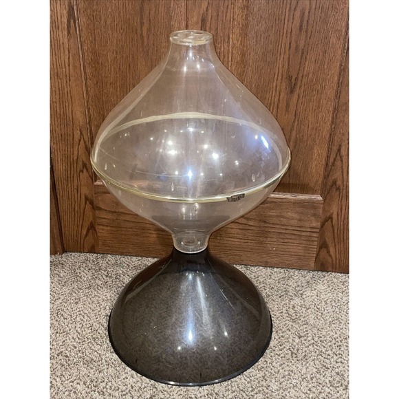 Vintage Mid Century Terrarium Tulip Brass Smoked Colored Plastic 30” MCM RARE